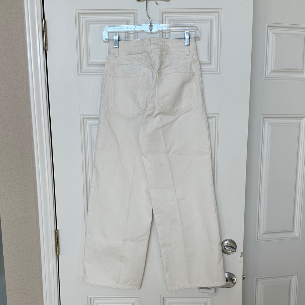 Fold Women's Cream Cropped Pants - Picture 3 of 3